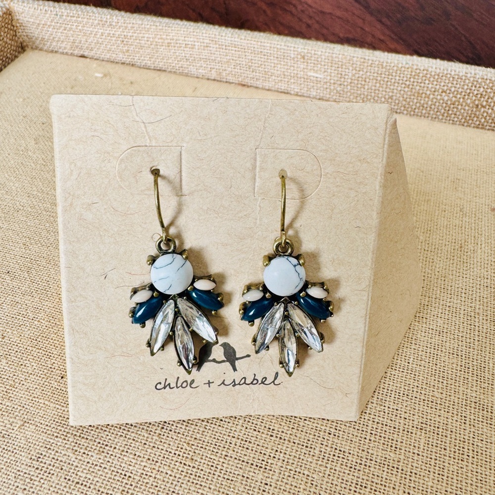 Chloe + Isabel Blue and White Morningtide Earrings
